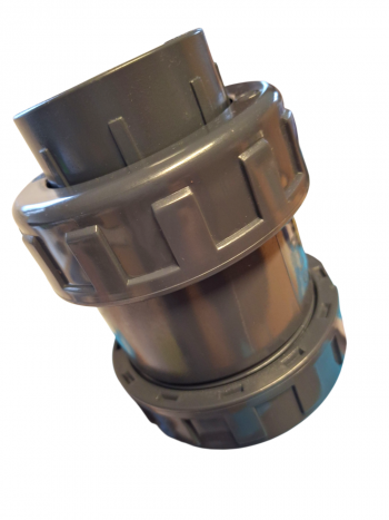 Preview: PVC-U Kugelrückschlagventil mit Klebemuffe 16 bar - KxK (63mm x 63mm) - PN16 - EPDM Dichtung